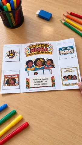 Lapbook Consciência Negra: Nossa História Tem Valor 1º Ao 5º Ano! — amostra 4: Lapbook interativo sobre Consciência Negra…