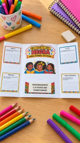 Lapbook Consciência Negra: Nossa História Tem Valor 1º Ao 5º Ano! — amostra 5: Lapbook interativo sobre Consciência Negra…