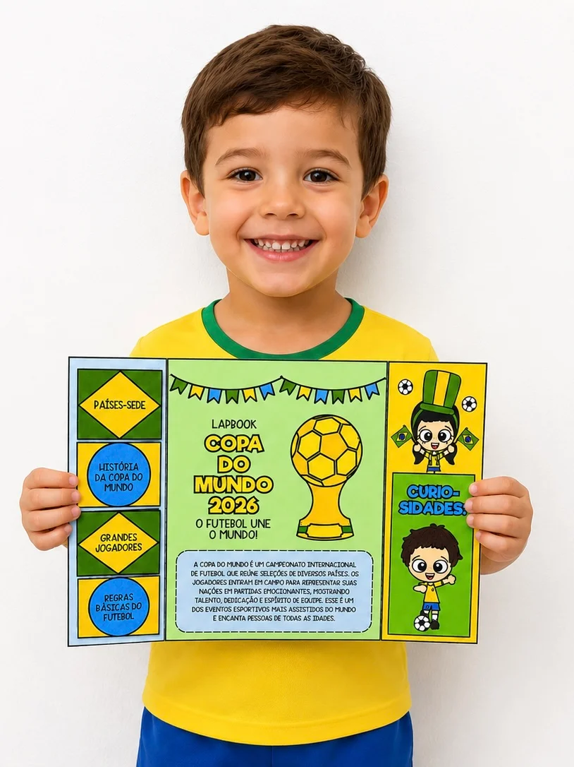 Lapbook Copa do Mundo 2026 – PDF para Imprimir | Educação Infantil — capa do material