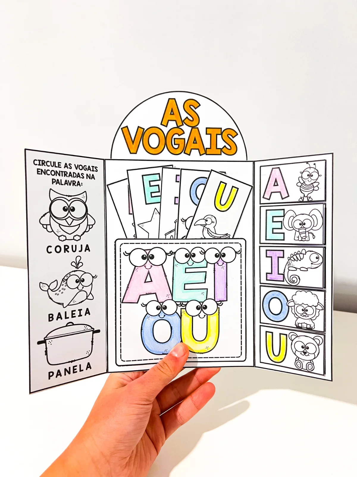 Lapbook das Vogais para Educação Infantil e Alfabetização — Alfabetização para Educação Infantil: Lapbook das vogais com…