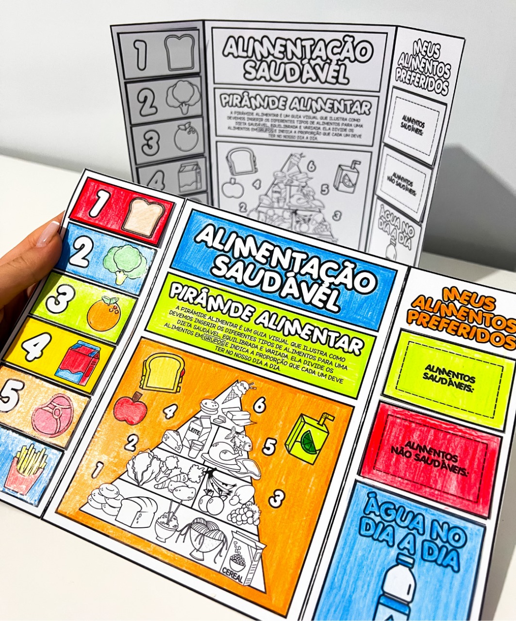 Lapbook de alimentação saudável para imprimir — amostra 1: Uma atividade impressa para conversar sobre alimentação