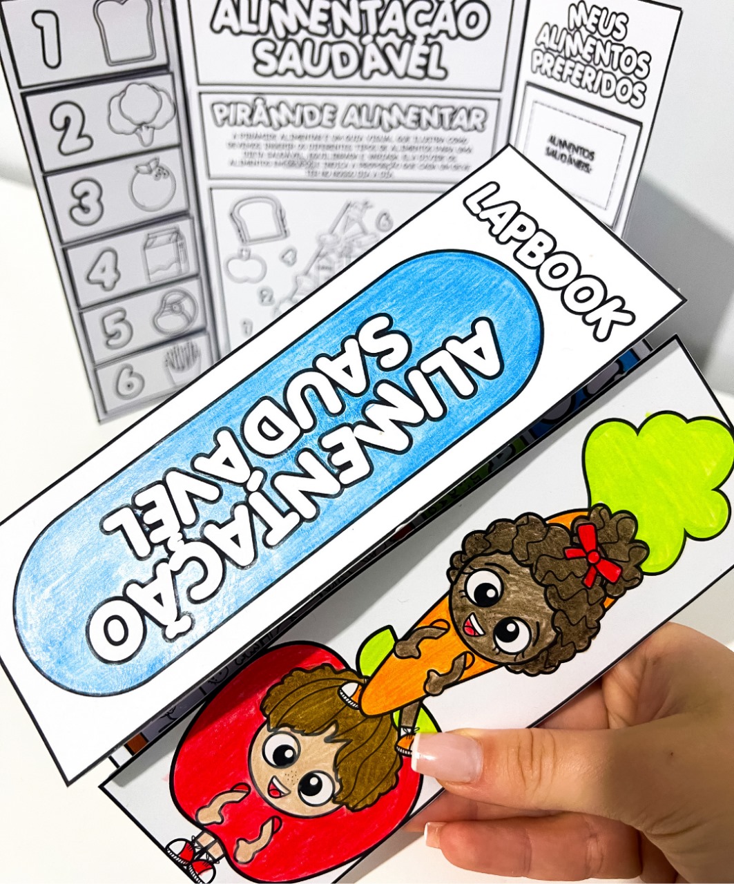 Lapbook de alimentação saudável para imprimir — amostra 2: Como aplicar com a turma