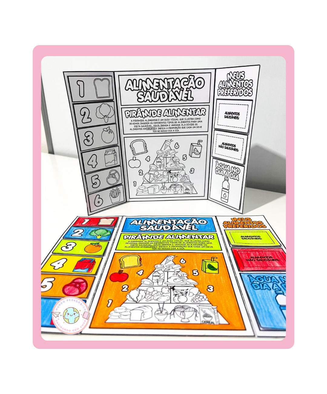 Lapbook de alimentação saudável para imprimir — capa do material