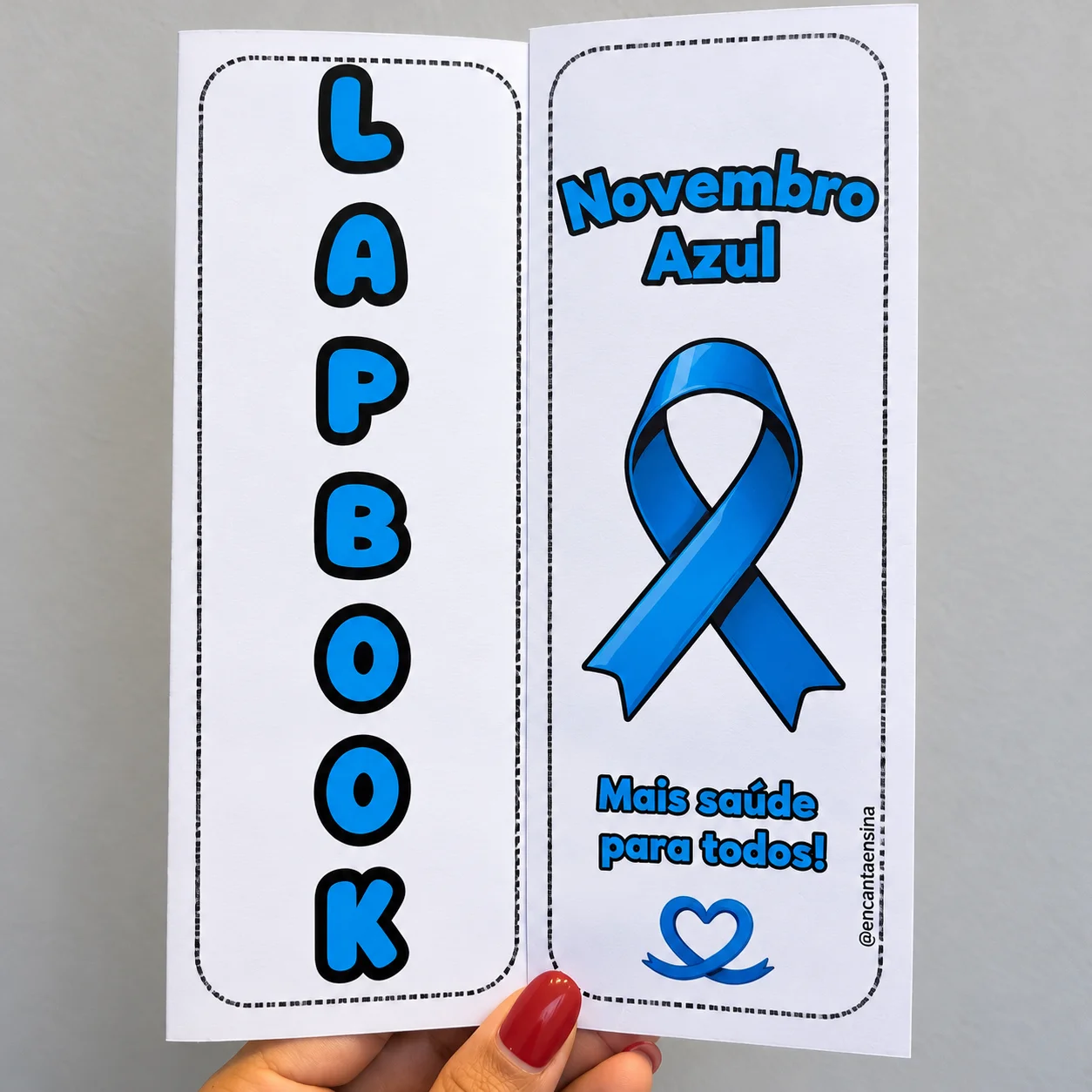 Lapbook Novembro Azul - Atividades sobre Saúde e Conscientização — Ciências para Ensino Fundamental I (1º–5º): Lapbook…