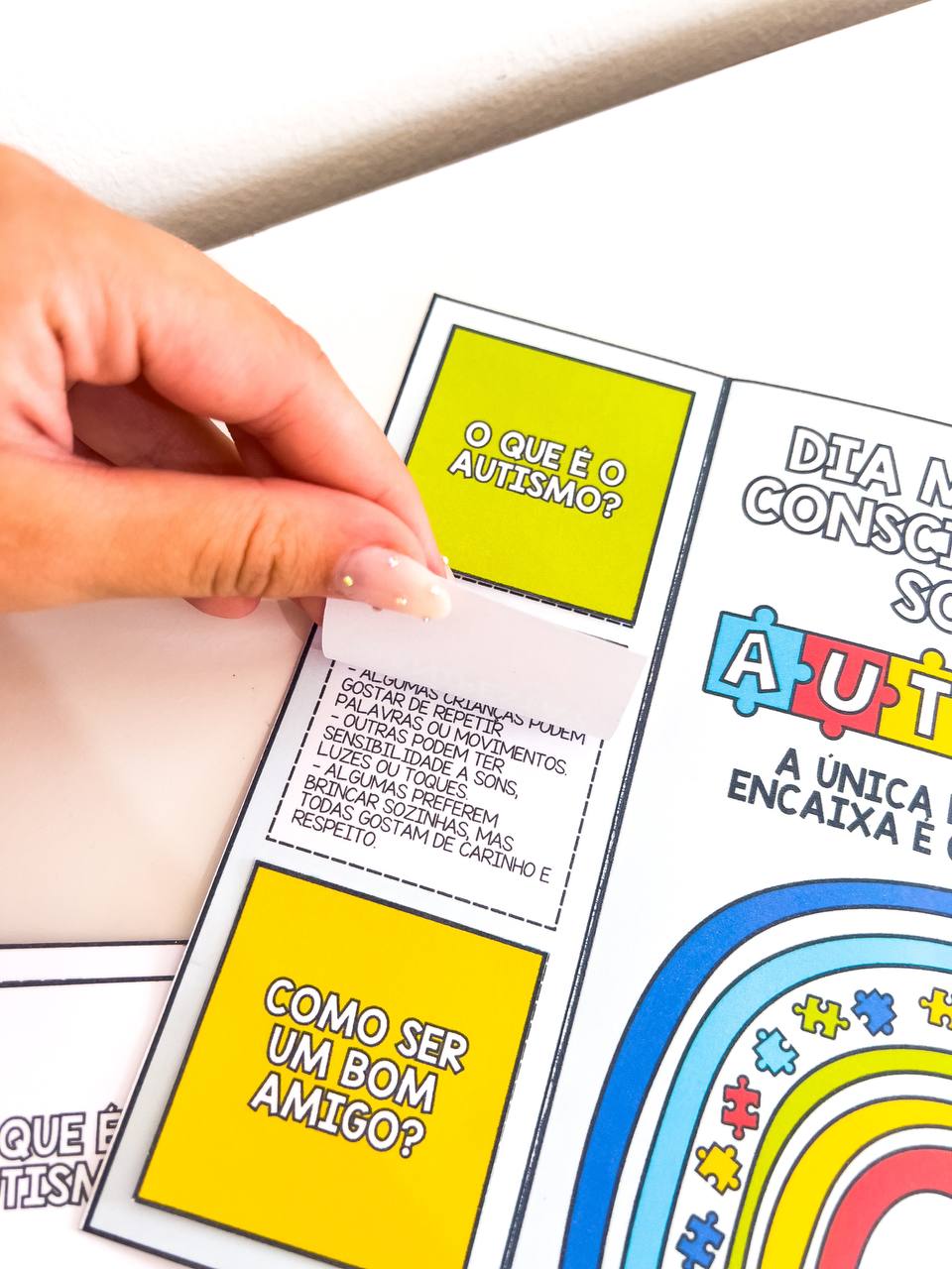 Lapbook de autismo para imprimir – 3º ano — amostra 3: O que você encontra no PDF