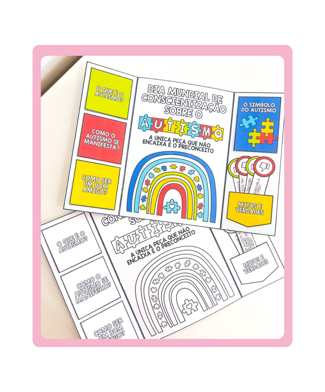 Lapbook de autismo para imprimir – 3º ano — capa do material