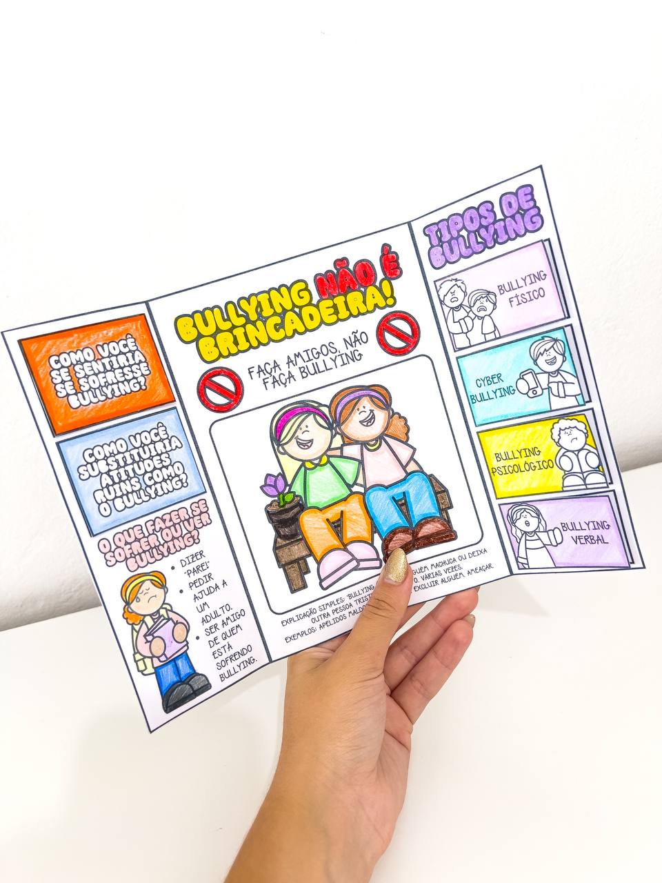 Lapbook de bullying para imprimir – 3º ano — amostra 1: Uma atividade impressa para conversar sobre convivência