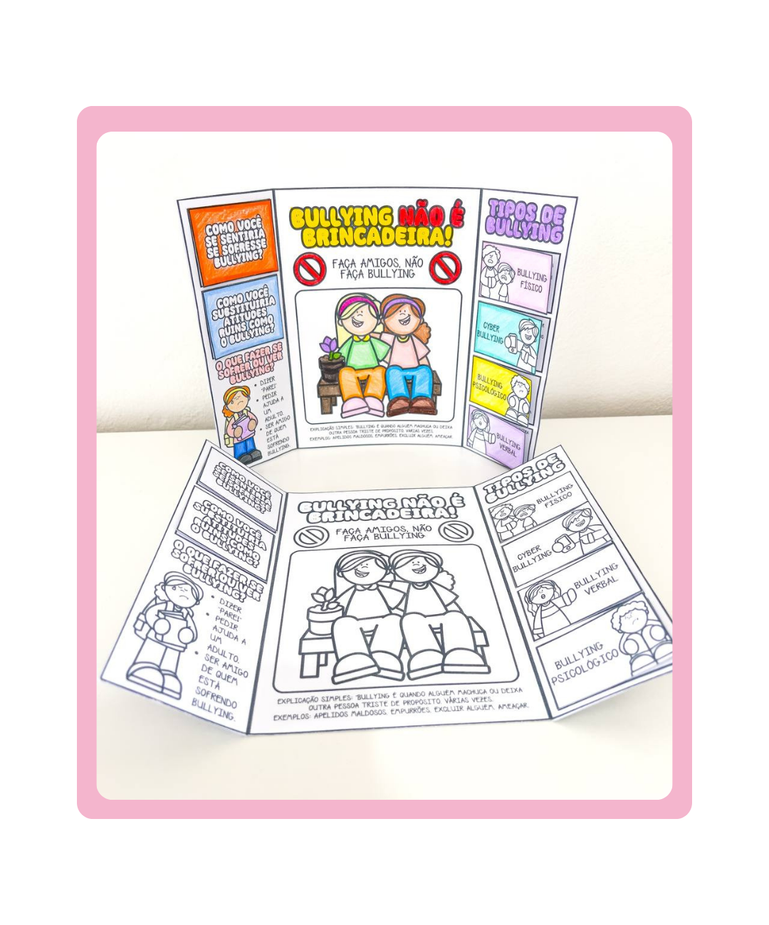 Lapbook de bullying para imprimir – 3º ano — Atividades para 3º ano: Leve o tema bullying para a sala com um lapbook em…