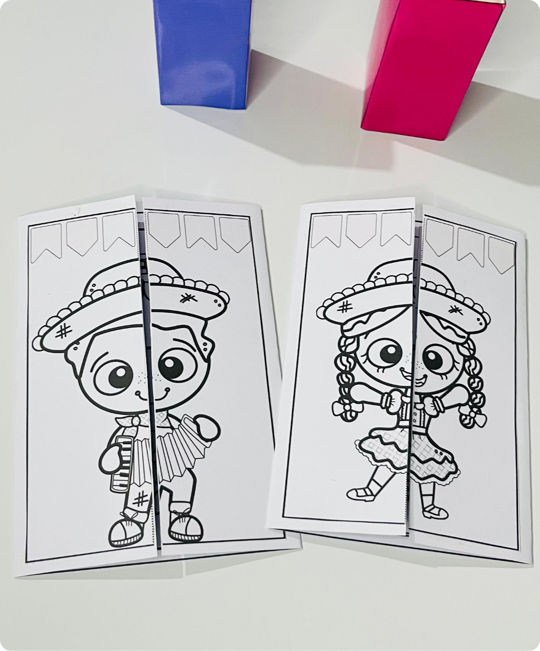 Lapbook de festa junina para imprimir — amostra 3: O que você recebe no PDF