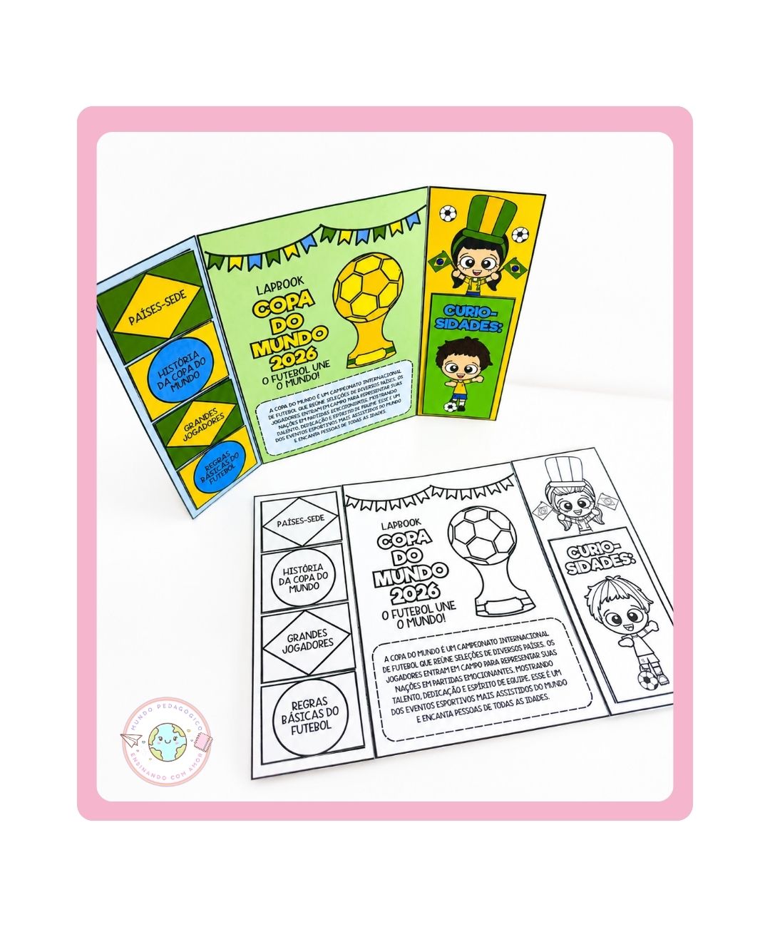 Lapbook de futebol para imprimir – Copa do Mundo 2026 — capa do material