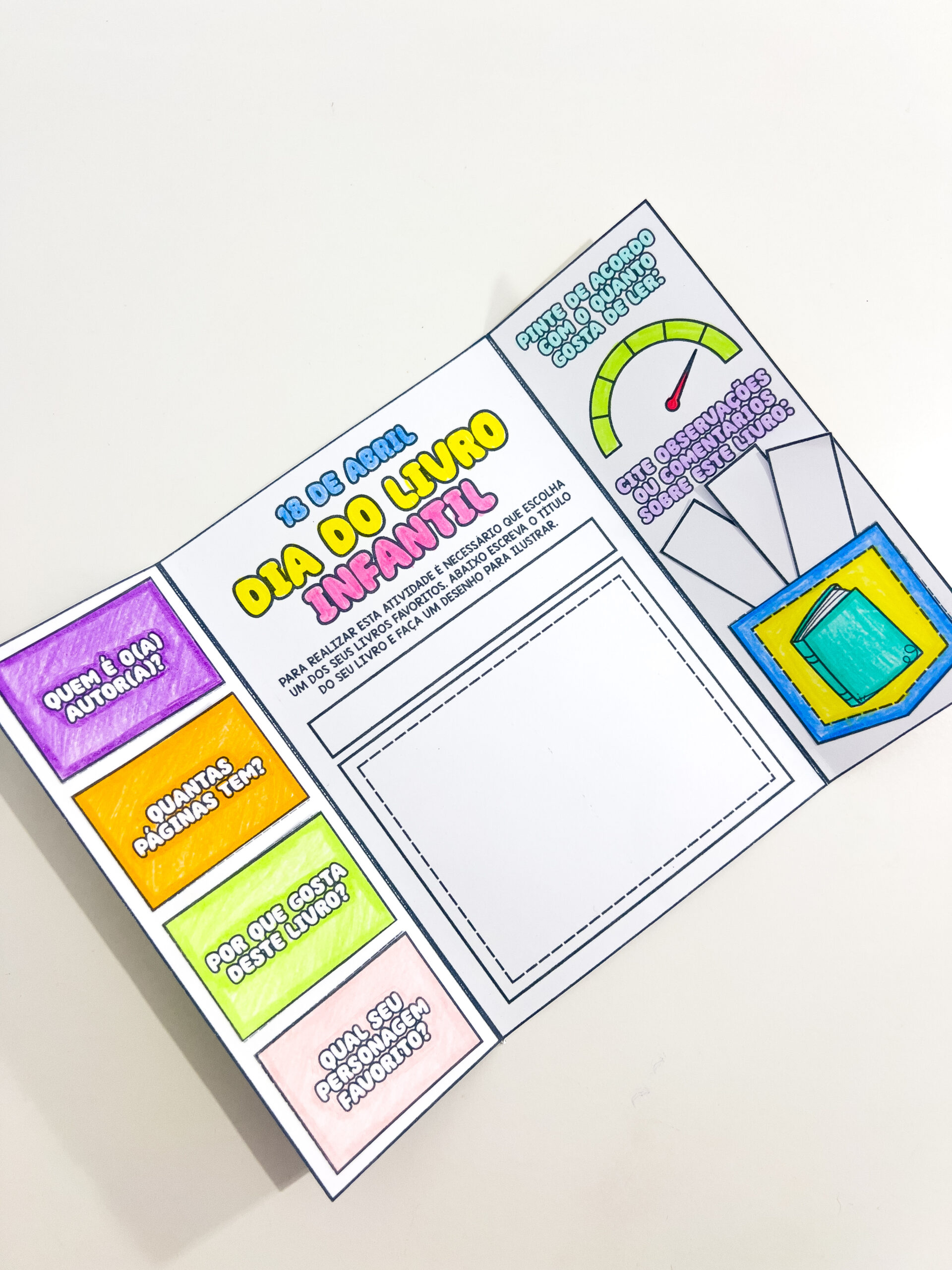 Lapbook de livro favorito para imprimir — amostra 2: Como conduzir a proposta em sala