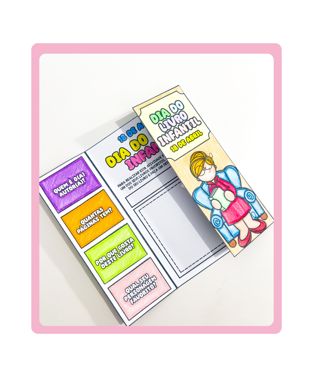 Lapbook de livro favorito para imprimir — capa do material