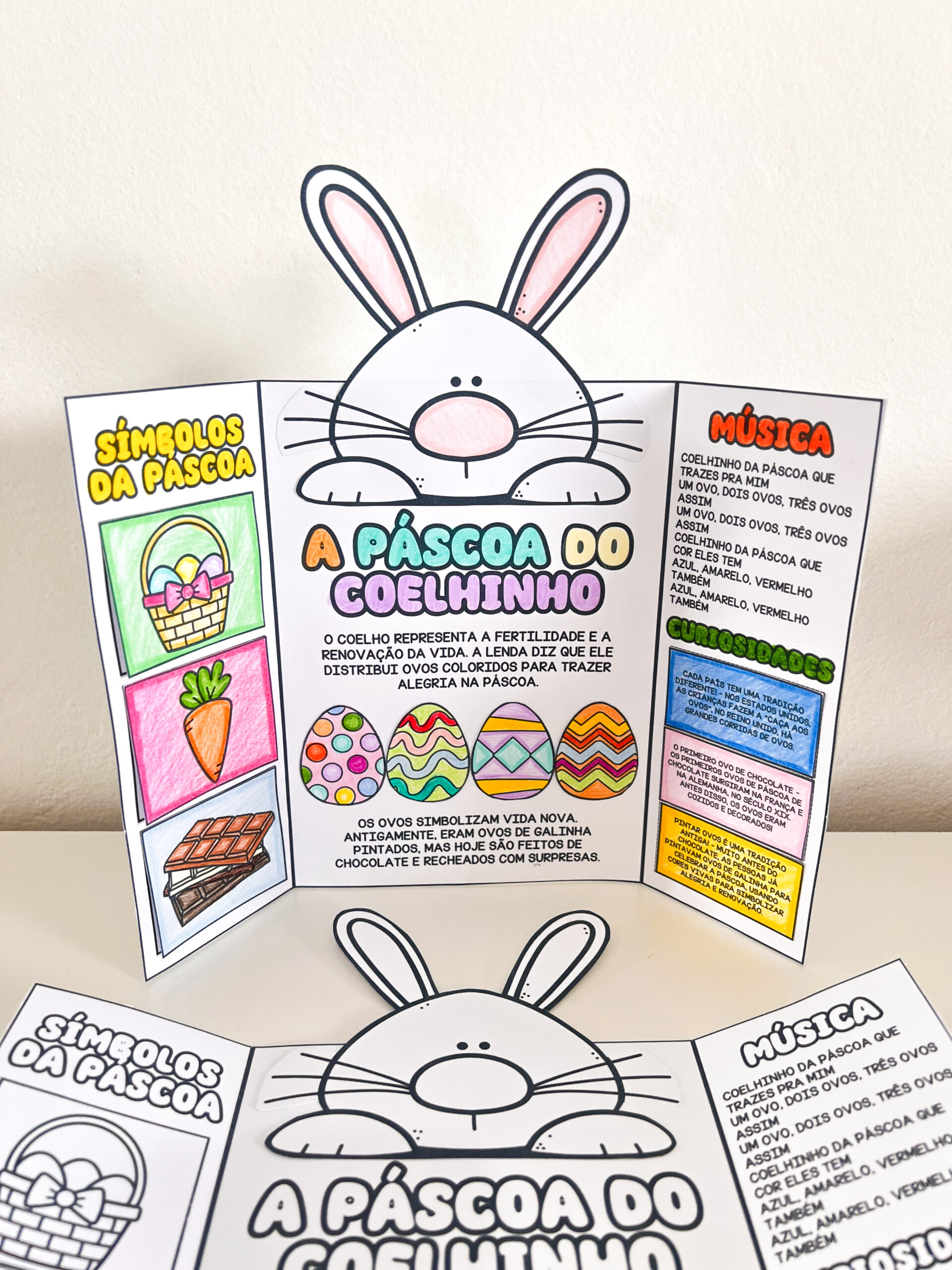 Lapbook de Páscoa com coelho para imprimir — amostra 5: Leve uma proposta prática de Páscoa para a turma: um lapbook com…