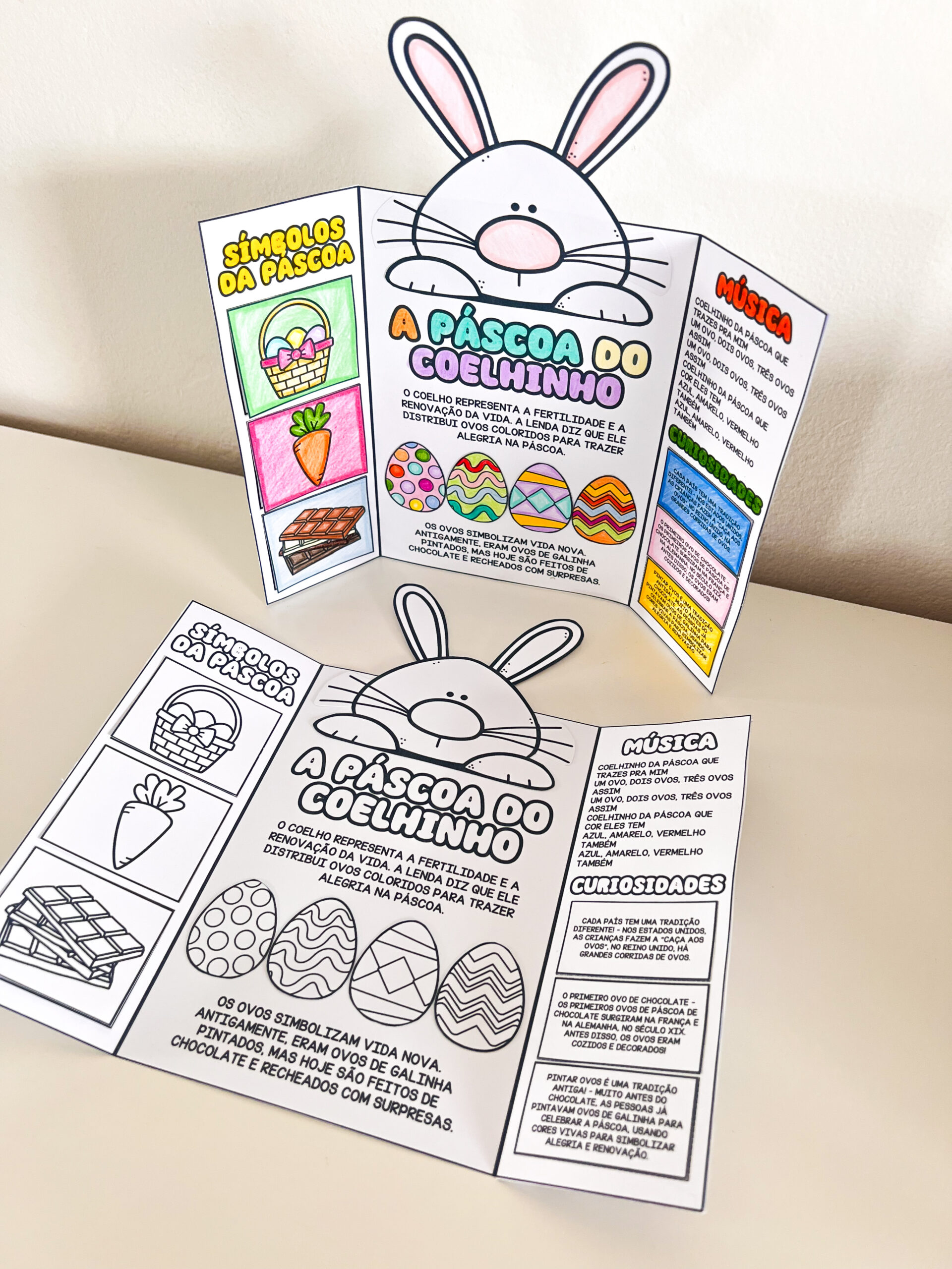 Lapbook de Páscoa com coelho para imprimir — amostra 6: Leve uma proposta prática de Páscoa para a turma: um lapbook com…