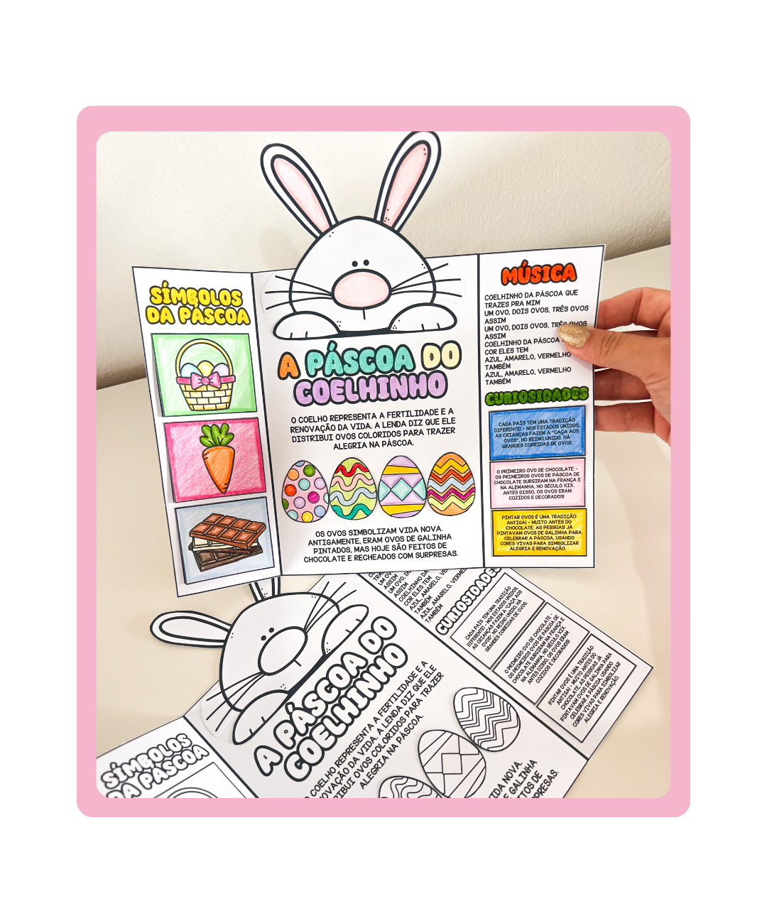 Lapbook de Páscoa com coelho para imprimir — Datas comemorativas para Todas as séries: Leve uma proposta prática de Páscoa…