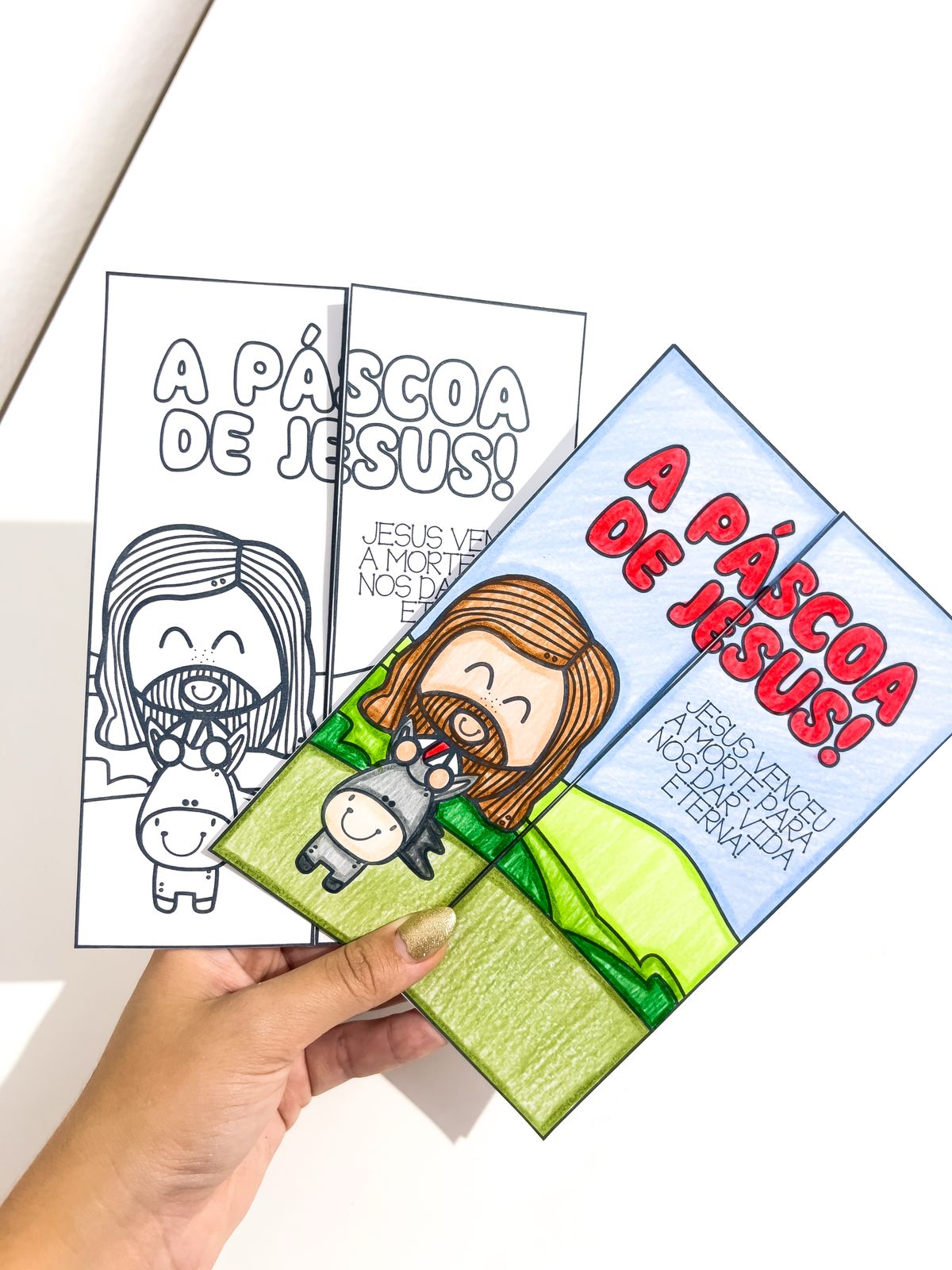 Lapbook de Páscoa cristã para imprimir — amostra 1: Da impressão à atividade com a turma
