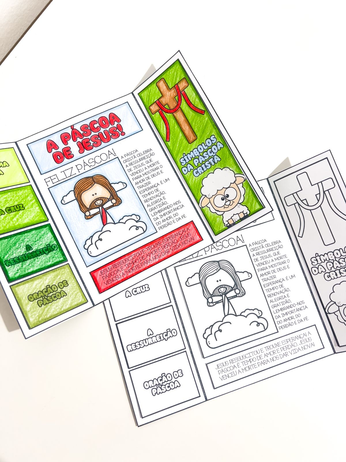 Lapbook de Páscoa cristã para imprimir — amostra 2: Como aplicar em sala
