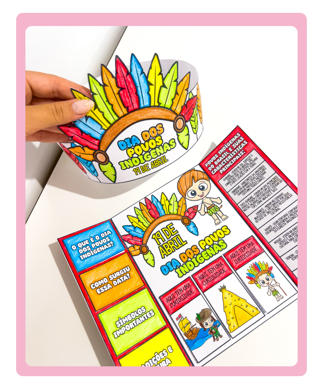 Lapbook de povos indígenas para imprimir — amostra 3: O que compõe o material