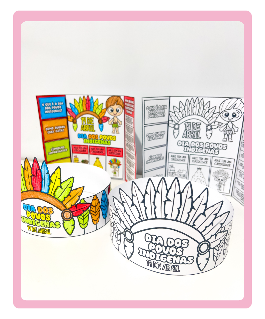 Lapbook de povos indígenas para imprimir — amostra 5: Leve o tema dos povos indígenas à sala com um PDF de lapbook e coroa…