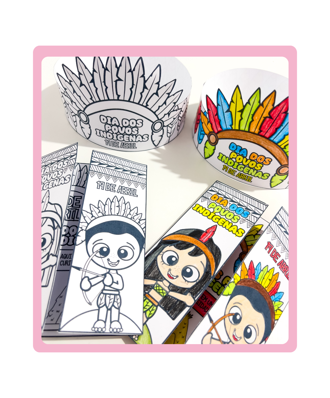 Lapbook de povos indígenas para imprimir — capa do material