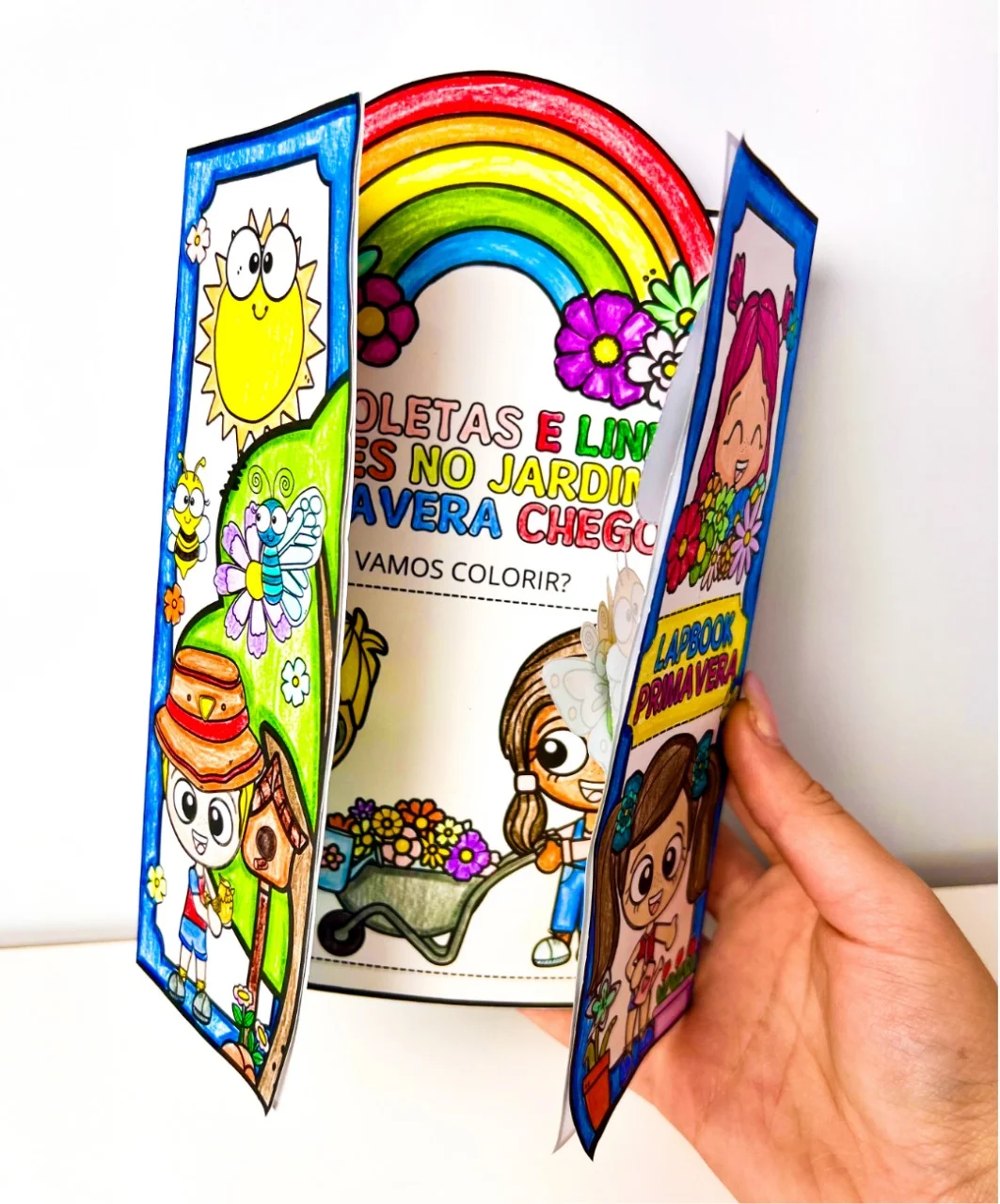 Lapbook de primavera para imprimir — Educação Infantil — amostra 1: Da impressão à atividade com a turma