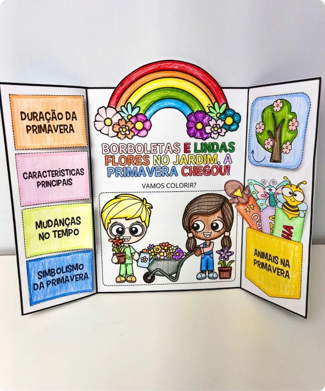 Lapbook de primavera para imprimir — Educação Infantil — capa do material