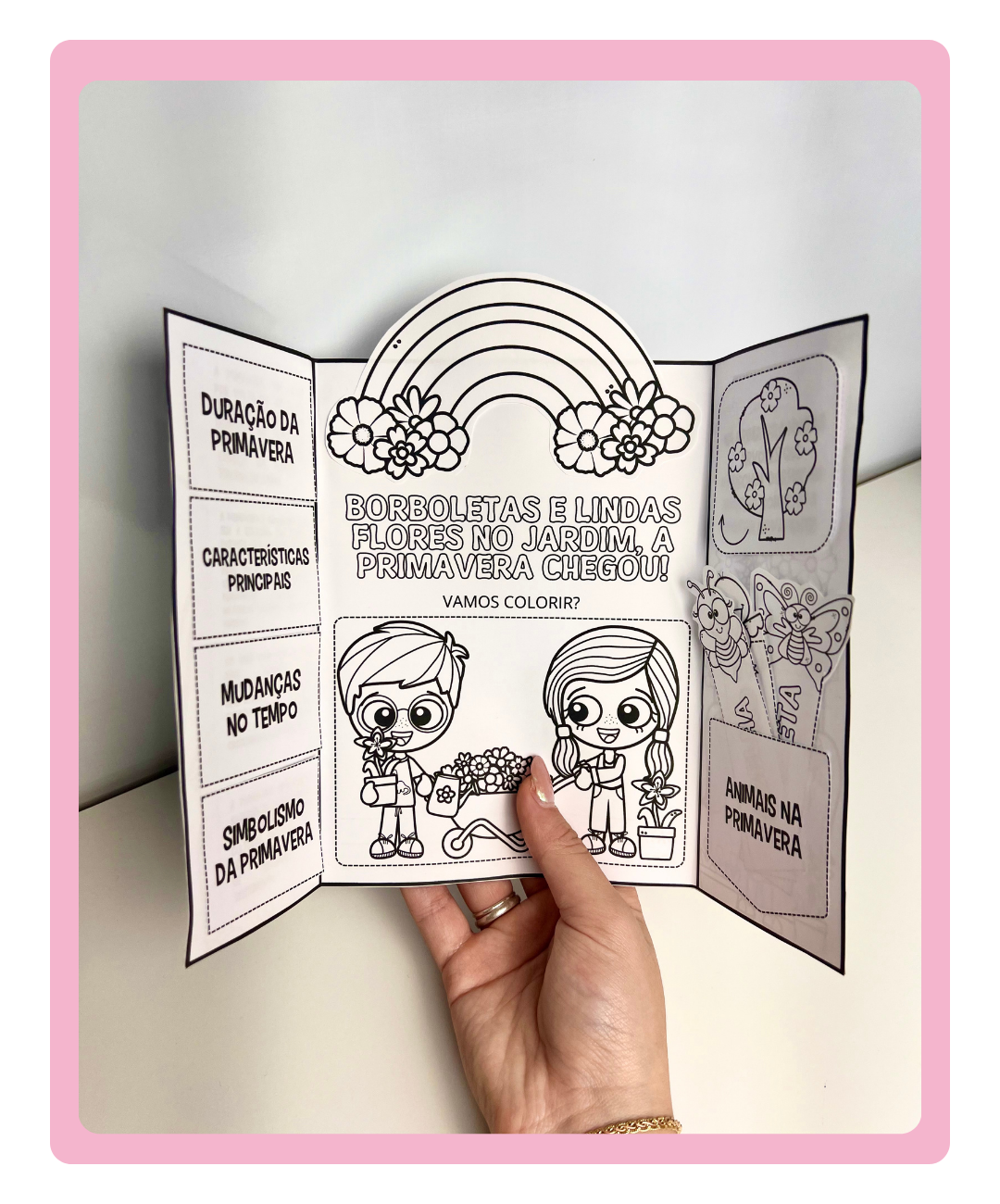 Lapbook de primavera para imprimir na Educação Infantil — amostra 1: Uma proposta para explorar a primavera com a turma