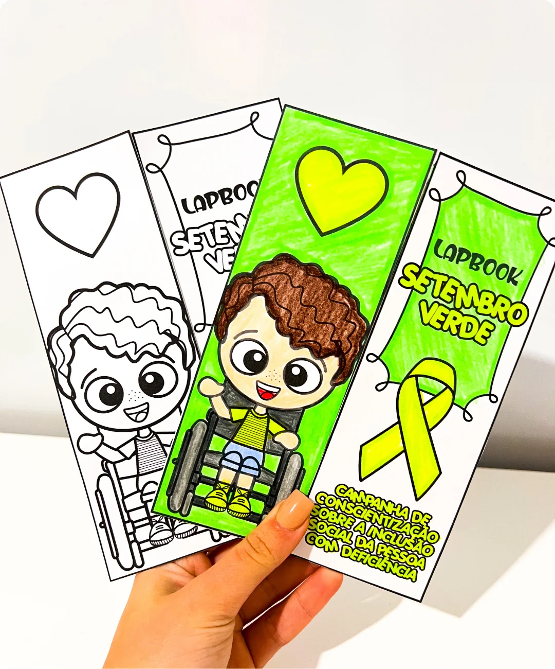 Lapbook de Setembro Verde para imprimir — amostra 1: Uma proposta impressa para conversar sobre inclusão