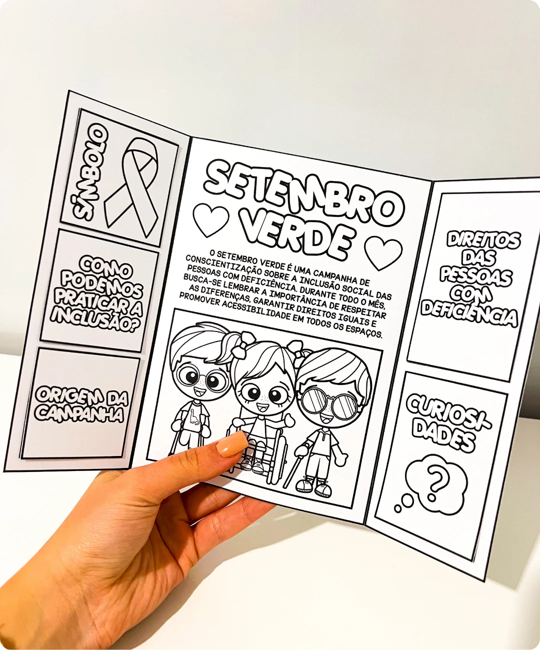 Lapbook de Setembro Verde para imprimir — amostra 2: Sugestão de aplicação com a turma