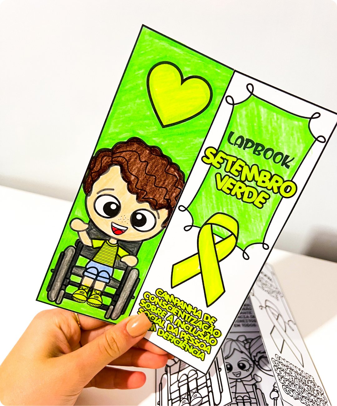 Lapbook de Setembro Verde para imprimir — amostra 5: Leve o tema da inclusão para a sala com um lapbook de Setembro Verde…