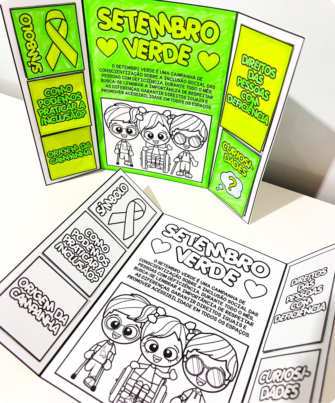 Lapbook de Setembro Verde para imprimir — amostra 6: Leve o tema da inclusão para a sala com um lapbook de Setembro Verde…
