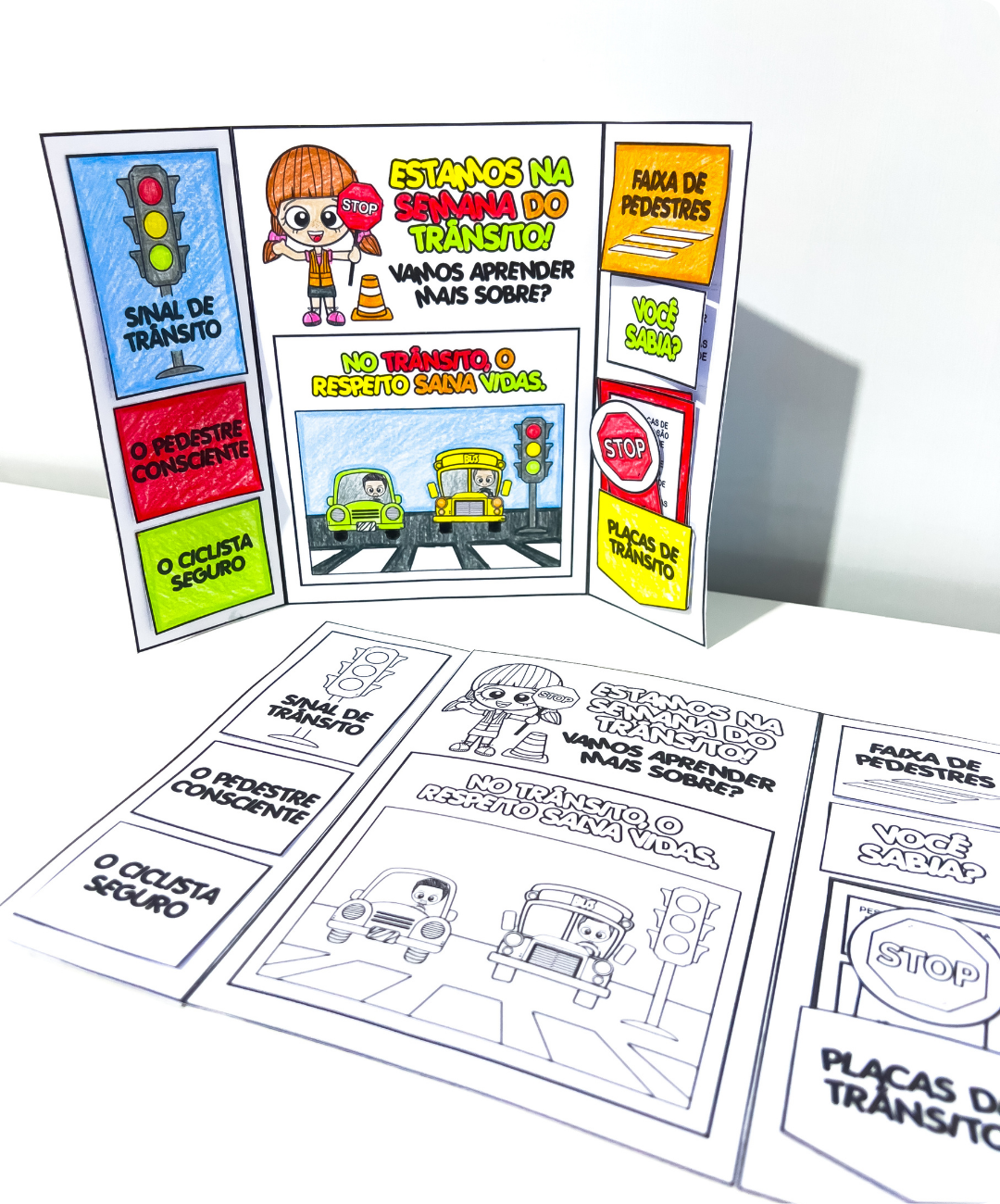 Lapbook de trânsito para imprimir nos anos iniciais — amostra 6: Leve a segurança no trânsito para a sala com um lapbook em…