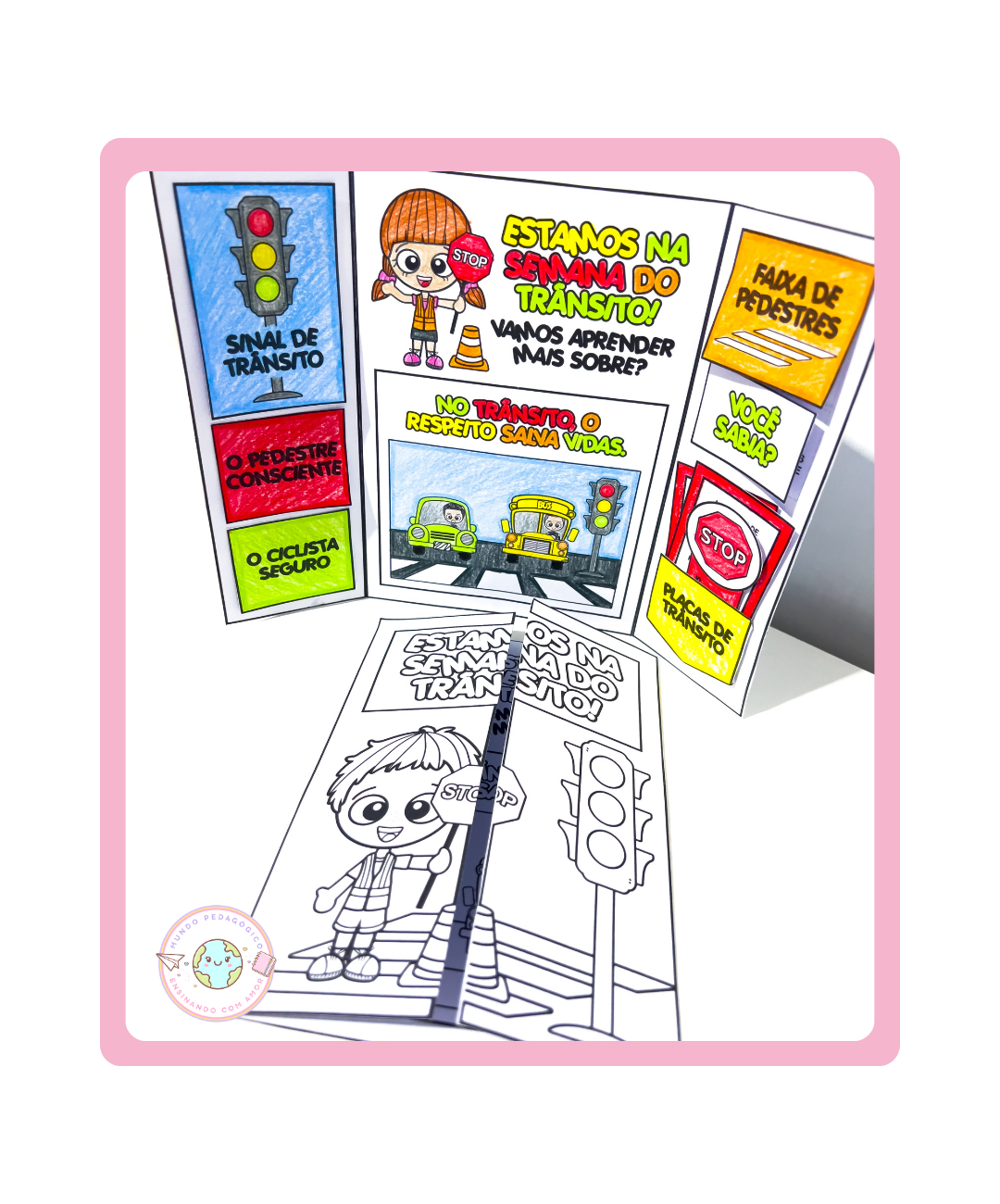 Lapbook de trânsito para imprimir nos anos iniciais — capa do material