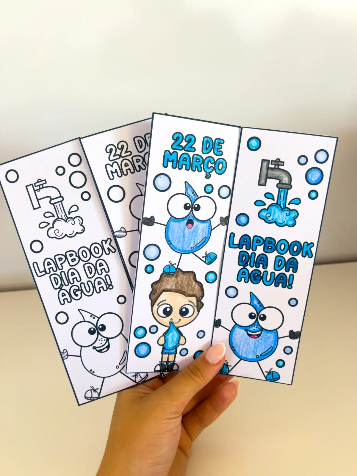 Lapbook Dia da Água – Material Pedagógico — amostra 4: Neste arquivo contém o modelo do lapbook em preto e branco para…