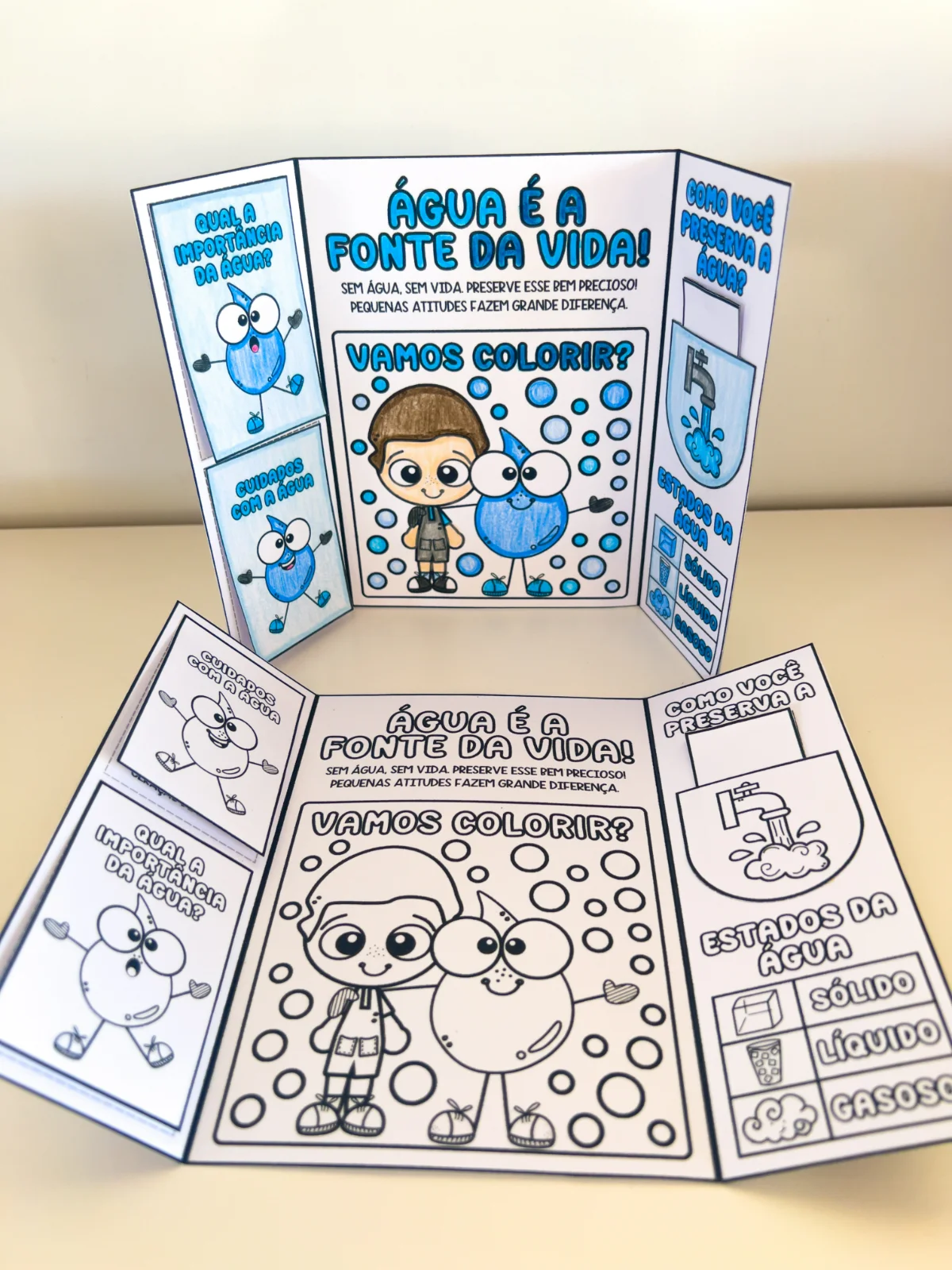 Lapbook Dia da Água – Material Pedagógico — Ciências para Todas as séries: Neste arquivo contém o modelo do lapbook em…