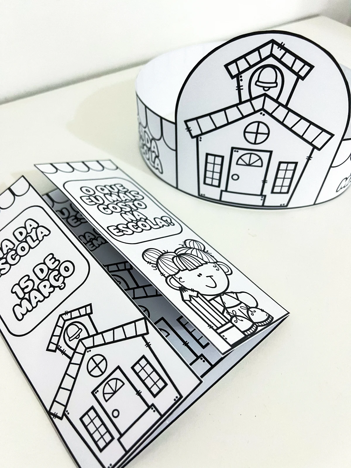 Lapbook Dia da Escola + Coroa para Colorir | Atividade Interativa Educação Infantil — amostra 2: O Lapbook e Coroa Dia da…