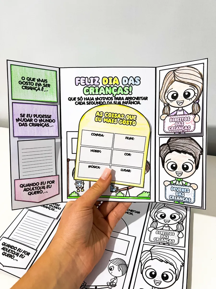 Lapbook Dia das Crianças – Atividade para Colorir — amostra 1: FINALIDADE EDUCACIONAL