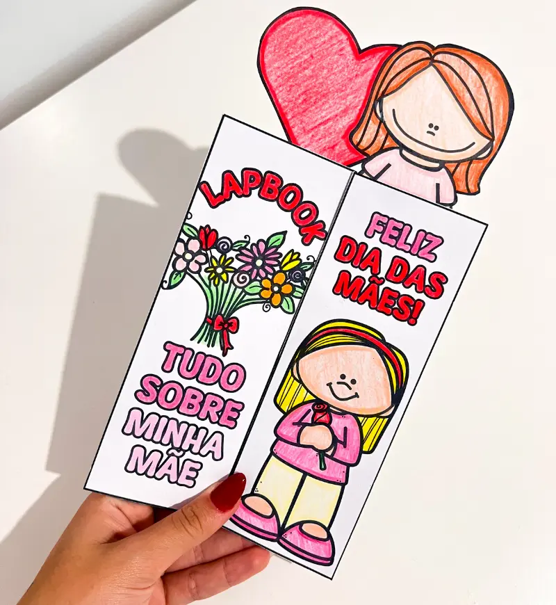 Lapbook Dia das Mães: Tudo Sobre Minha Mãe para Colorir — amostra 3: Como usar em sala de aula
