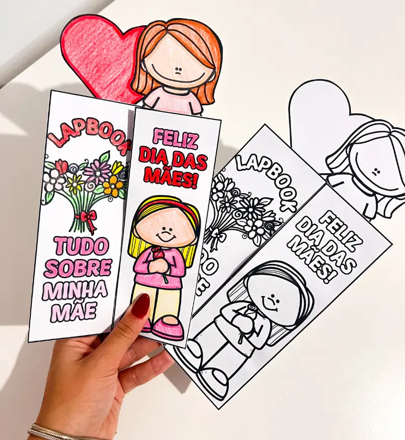Lapbook Dia das Mães: Tudo Sobre Minha Mãe para Colorir — Datas comemorativas para Educação Infantil: Um PDF para imprimir…