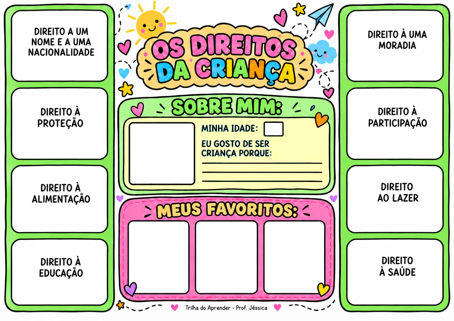 Lapbook Direitos da Criança – Dia das Crianças — amostra 1: 🌈 LAPBOOK – MEUS DIREITOS DE CRIANÇA 🌈