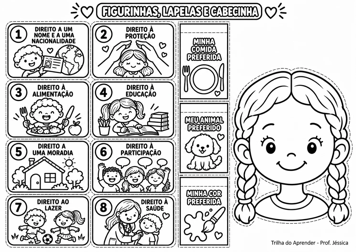 Lapbook Direitos da Criança – Dia das Crianças — amostra 5: Lapbook interativo sobre os direitos da criança, com lapelas,…