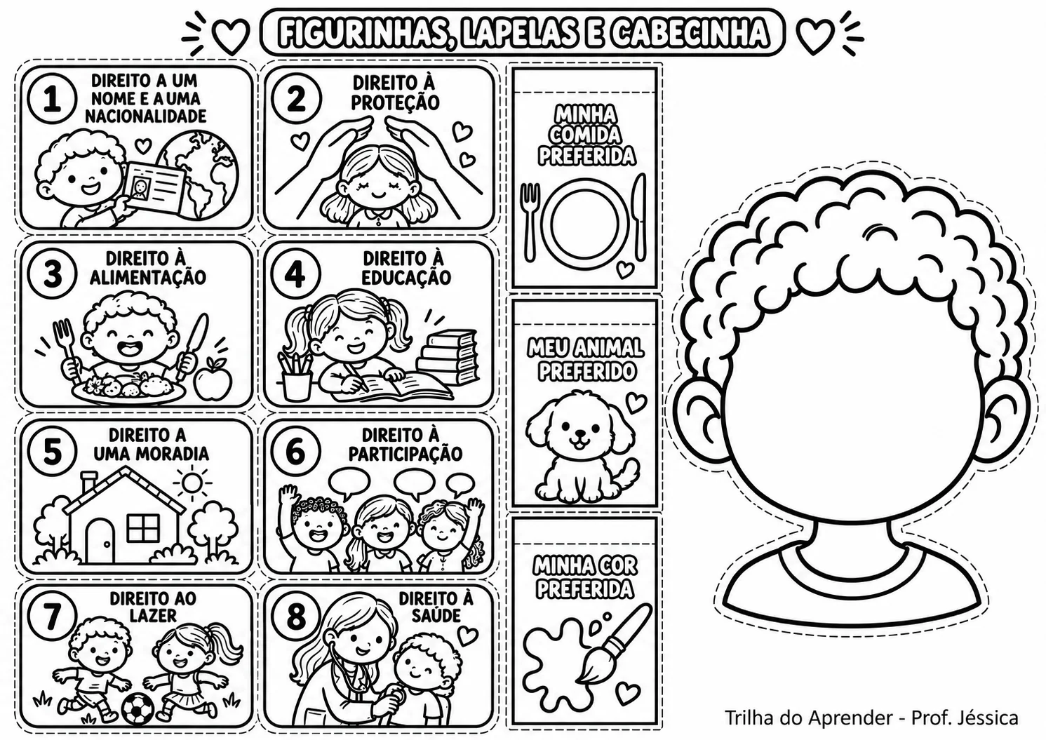Lapbook Direitos da Criança – Dia das Crianças — amostra 7: Lapbook interativo sobre os direitos da criança, com lapelas,…