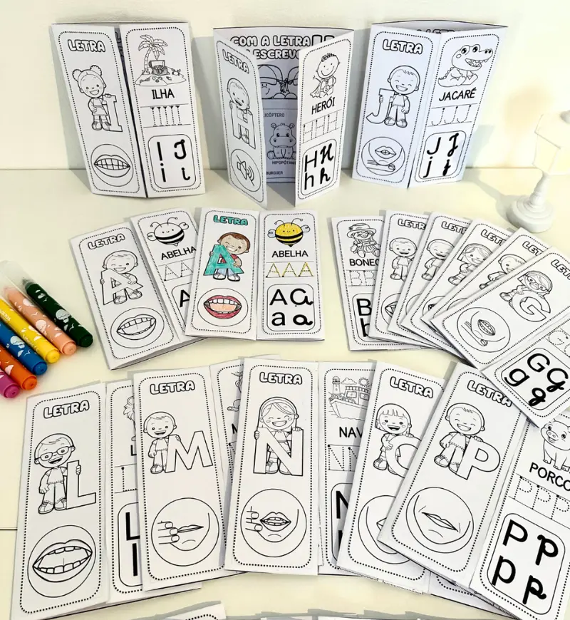 Lapbook do Alfabeto em PDF com Boquinhas Fonoarticulatórias — Alfabetização para Educação Infantil: Explore letras e sons…