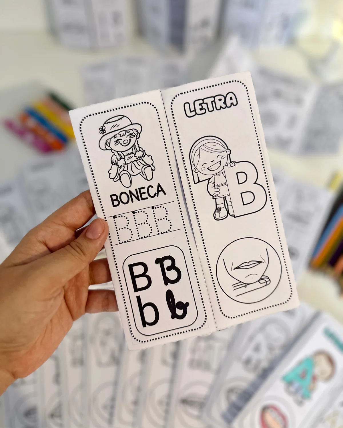 Lapbook do alfabeto – PDF para Imprimir | Alfabetização — amostra 1: O que vem no material