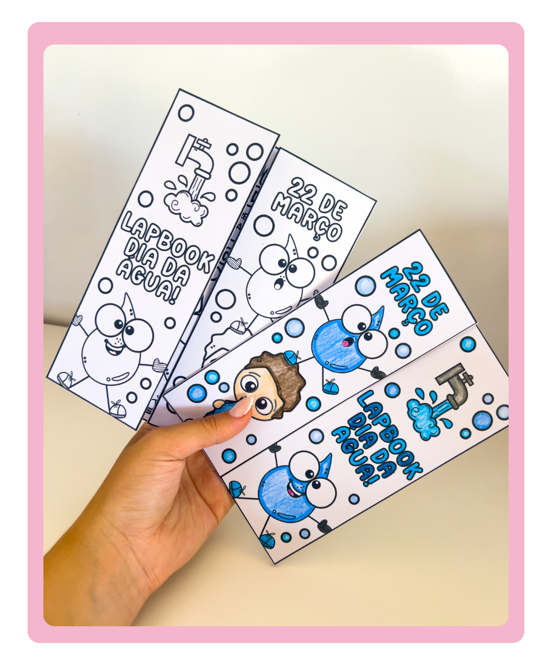 Lapbook do Dia da Água para imprimir — Educação Infantil — amostra 3: O que está incluído no PDF