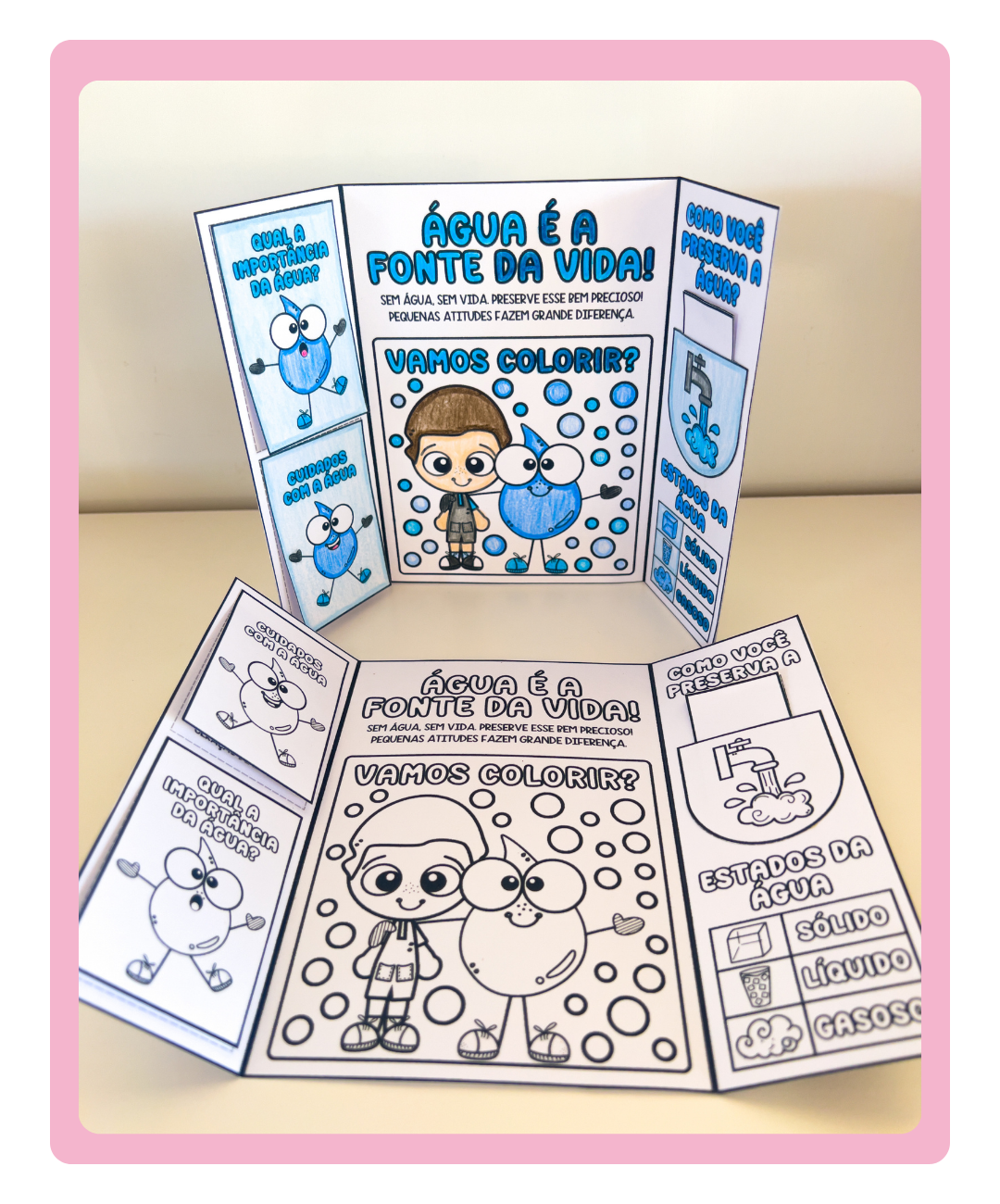 Lapbook do Dia da Água para imprimir — Educação Infantil — amostra 6: Leve o Dia da Água para a sala com um lapbook em PDF…