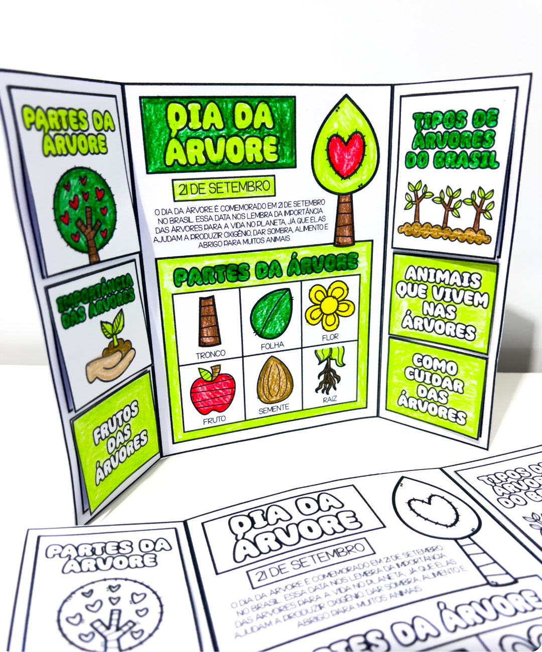 Lapbook do Dia da Árvore para imprimir — amostra 2: Como aplicar com a turma