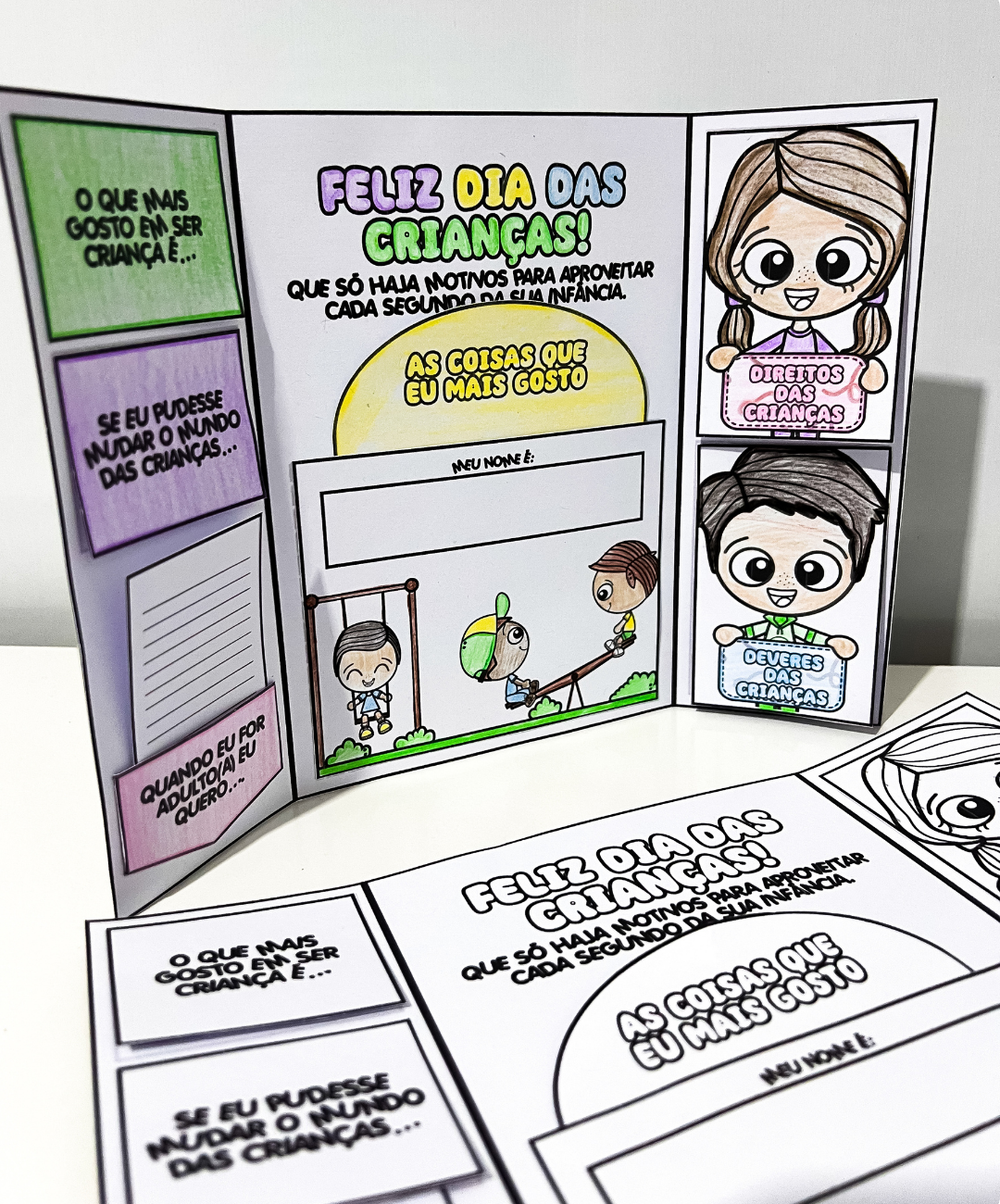 Lapbook do Dia das Crianças para imprimir — amostra 1: Uma proposta para levar à sala de aula