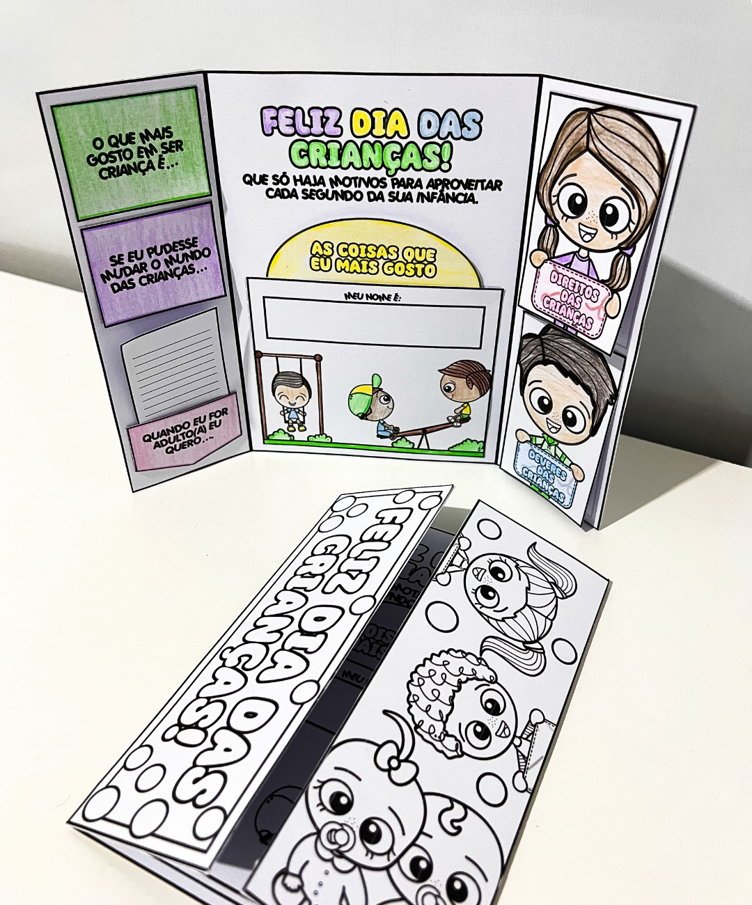 Lapbook do Dia das Crianças para imprimir — amostra 2: Como aplicar a atividade impressa