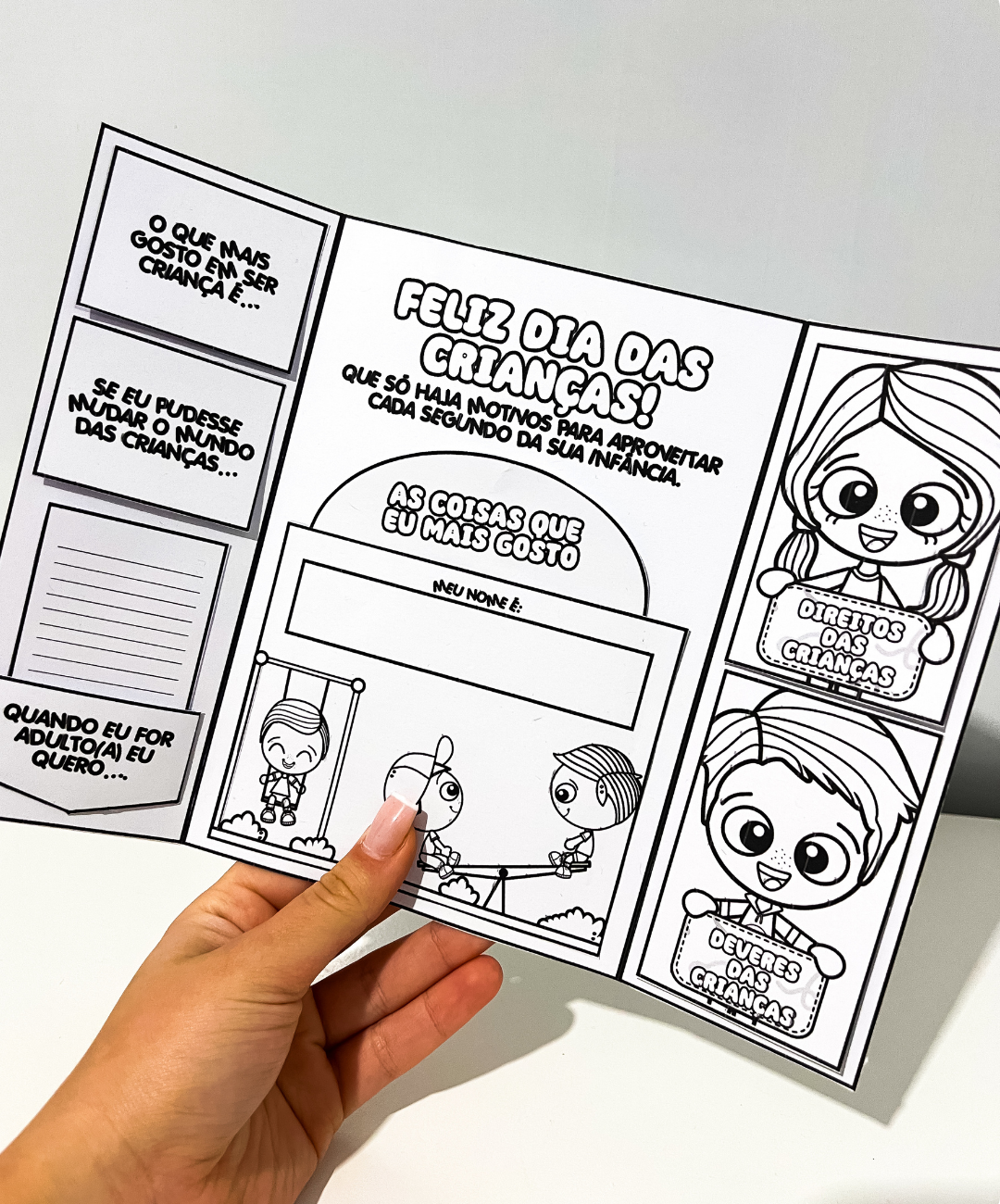 Lapbook do Dia das Crianças para imprimir — amostra 5: Leve uma proposta de pintura para a turma com este lapbook do Dia…